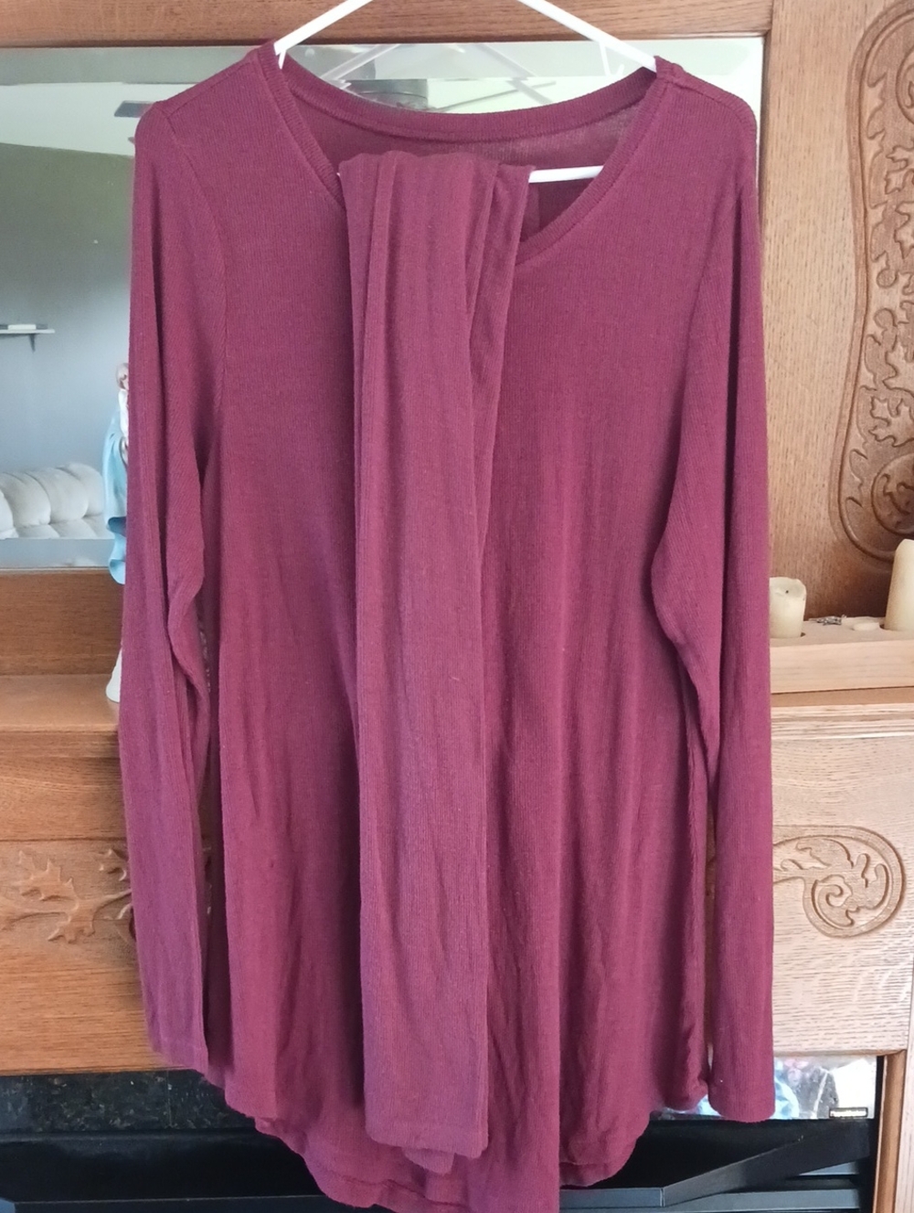 Kindred Bravely Burgundy Long-Sleeve Maternity Pajama Set